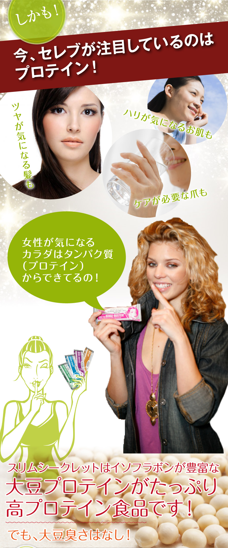 ダイエット食品　スリムシークレット　プロテインダイエット イソフラボン